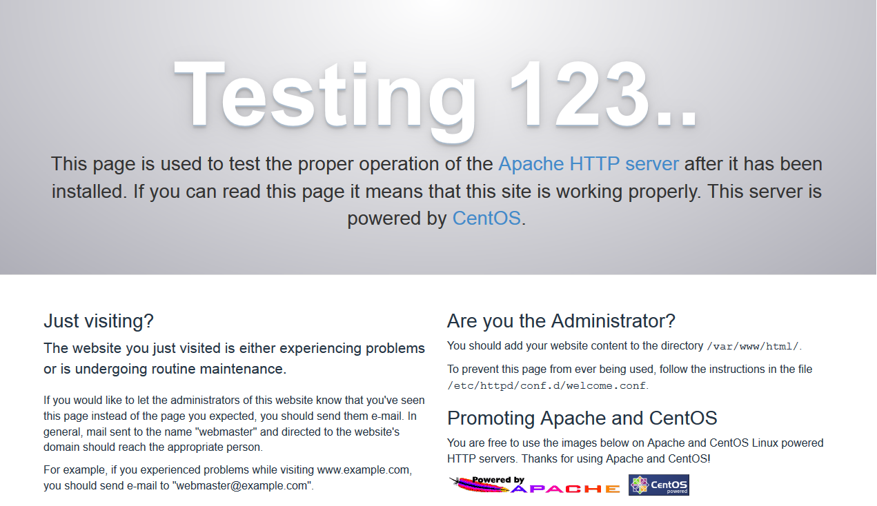 Apache on CentOS 7